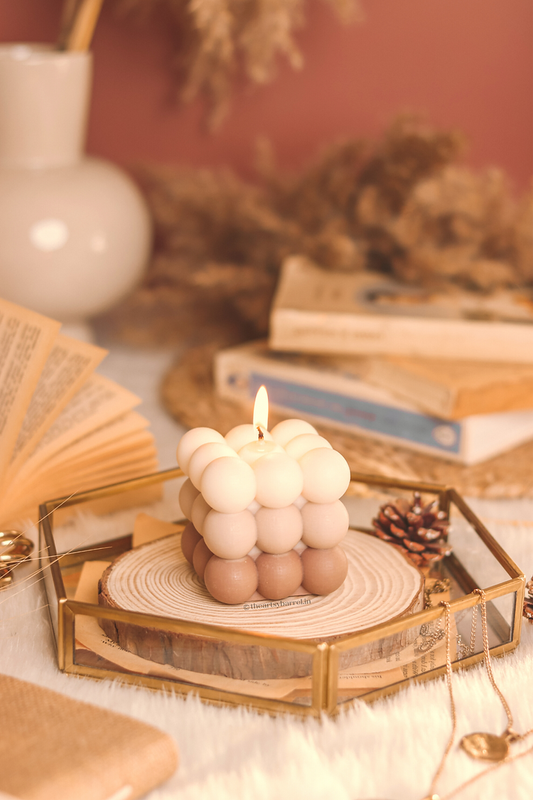 Bubble Ombre Candle (Earthy Pastel)